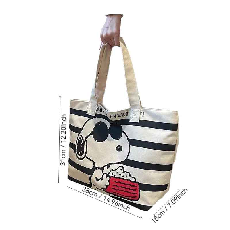 Tote Bag in tela Minnie e Snoopy