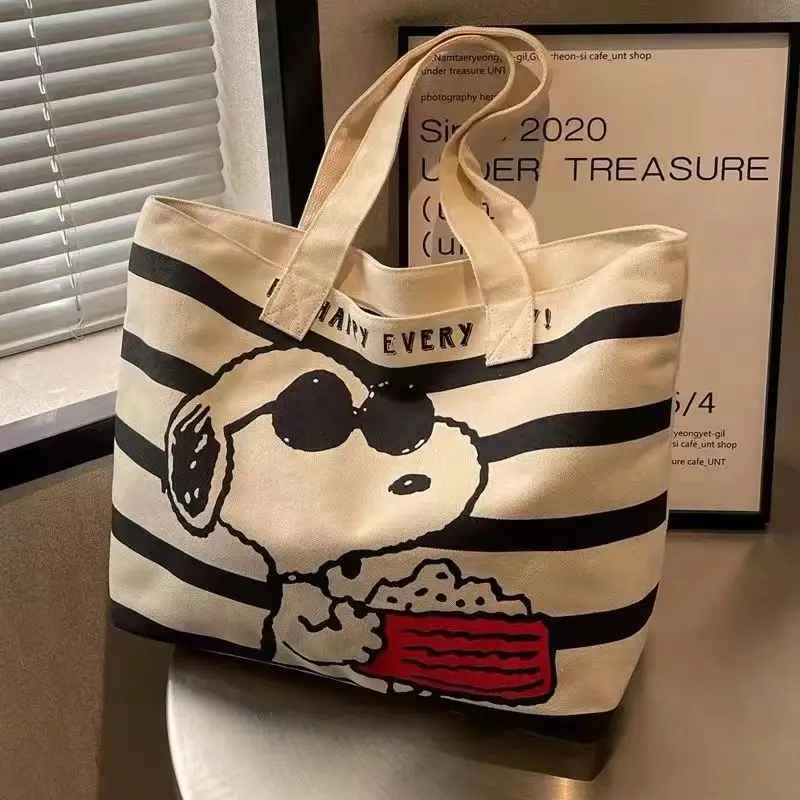 Tote Bag in tela Minnie e Snoopy